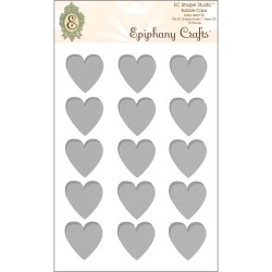 Epiphany Crafts Heart 25 Bubble Caps Epoxy, 25mm